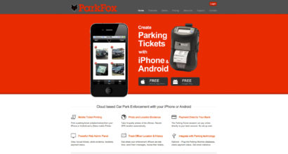 ParkFox - iPhone + android app + web interface